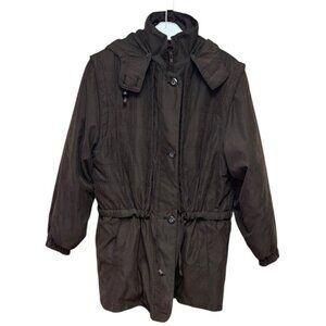 London Fog Vintage Classic – Hooded All-Weather Coat Size Large